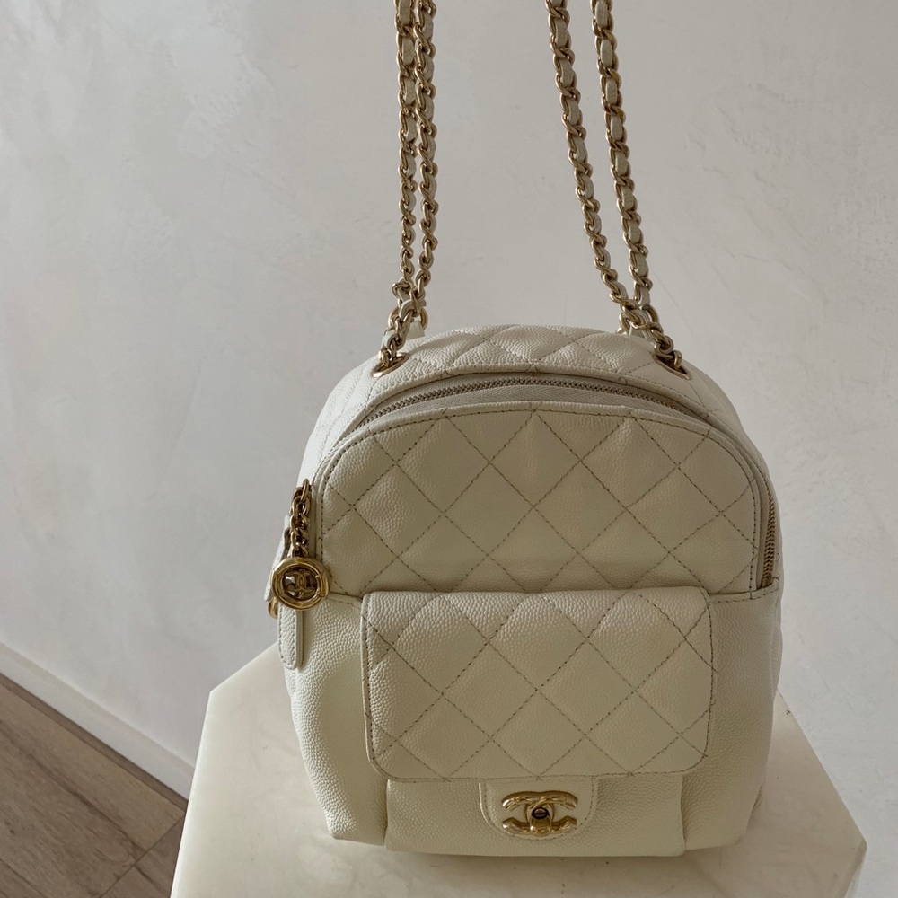 Chanel Cream Backpack